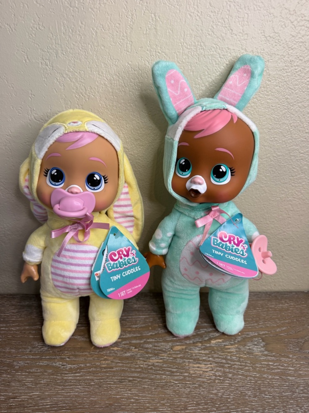 Cry babies Easter, baby dolls new with tags set of two